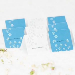 snowflake place cards by beaucoup