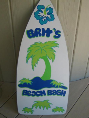 Surf Board Beach Art