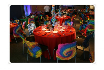 tie dye table - utah social occasion