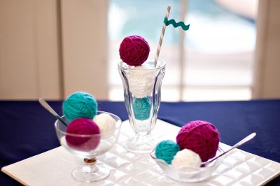 Mitzvah Inspire Ice cream styrofoam yarn