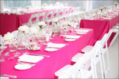 Mitzvah Inspire pink backyard table