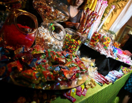 Leinwand candy table