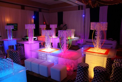 Party Interiors glow centerpieces