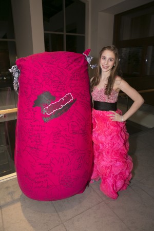 Over-sized bean bag chair Bat Mitzvah sign-in.