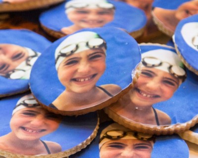 Swimming theme cookies