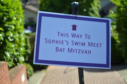 Swim theme signage