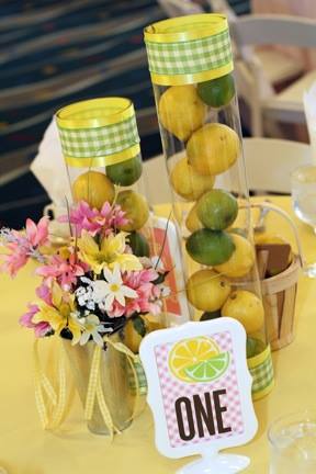 Whimzey Design lemonade centerpiece