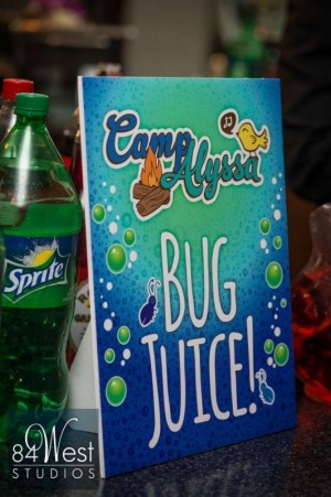 84 West Events camp bug juice sign