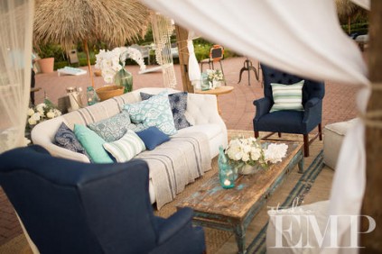 elegant beach theme lounge decor