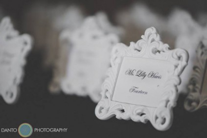 Black and White place cards