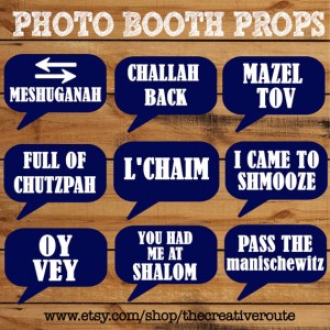 Jewish Photo booth props