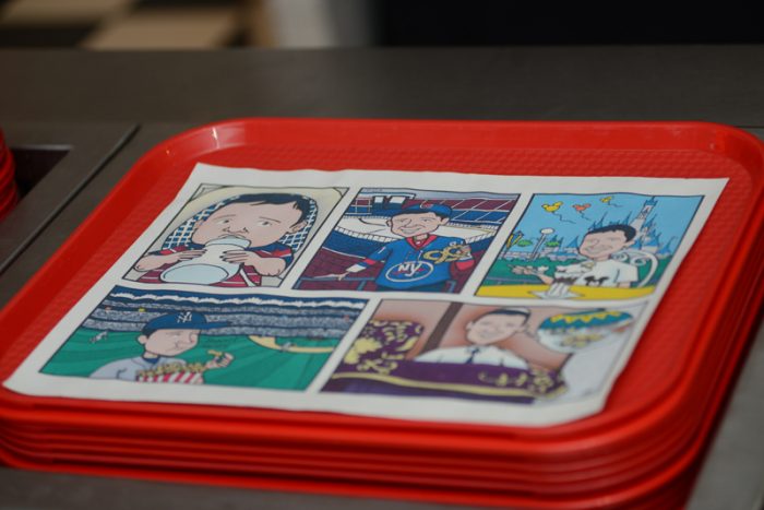 Mom Amy used Harper and Daisy on Etsy.com to created custom place mats using the comic strip artwork