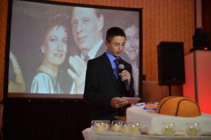 Bar mitzvah candle lighting, memory candle at candle lighting ceremony