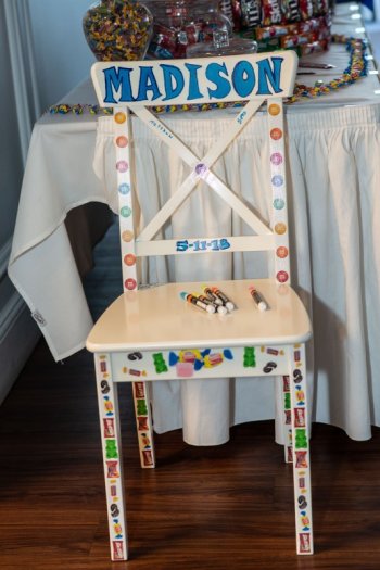 Bat Mitzvah, sign-in ideas, sign-in chair